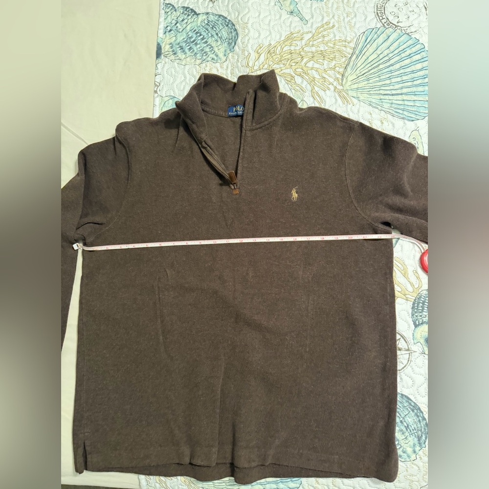 Polo Ralph Lauren Brown Zip-Up Sweater